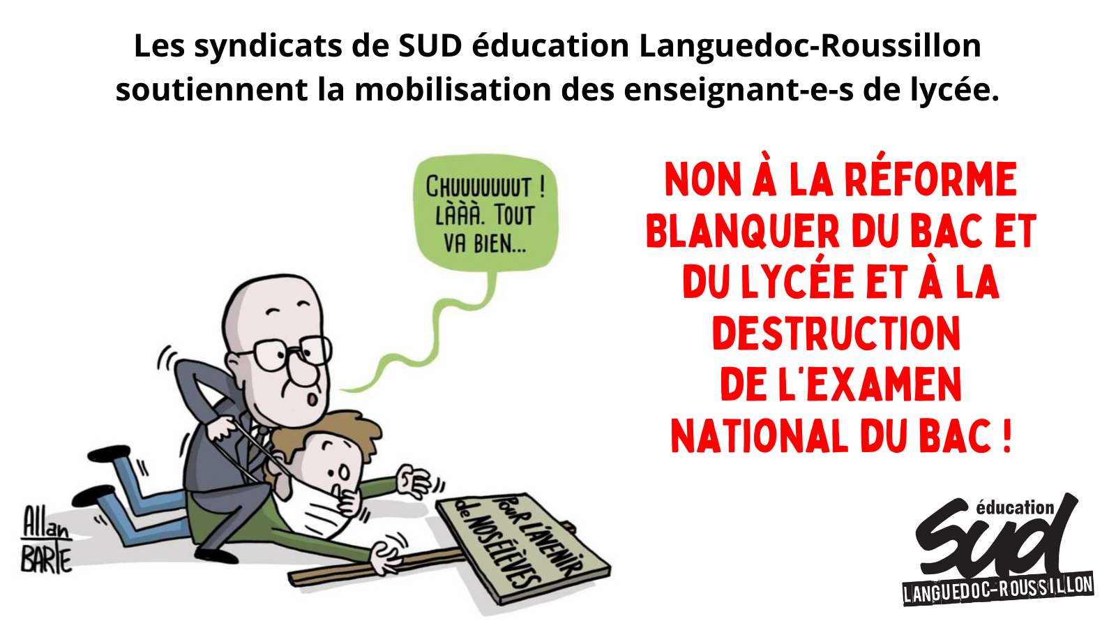 Soutien aux enseignant-e-s de lycée mobilisés contre la réforme Blanquer