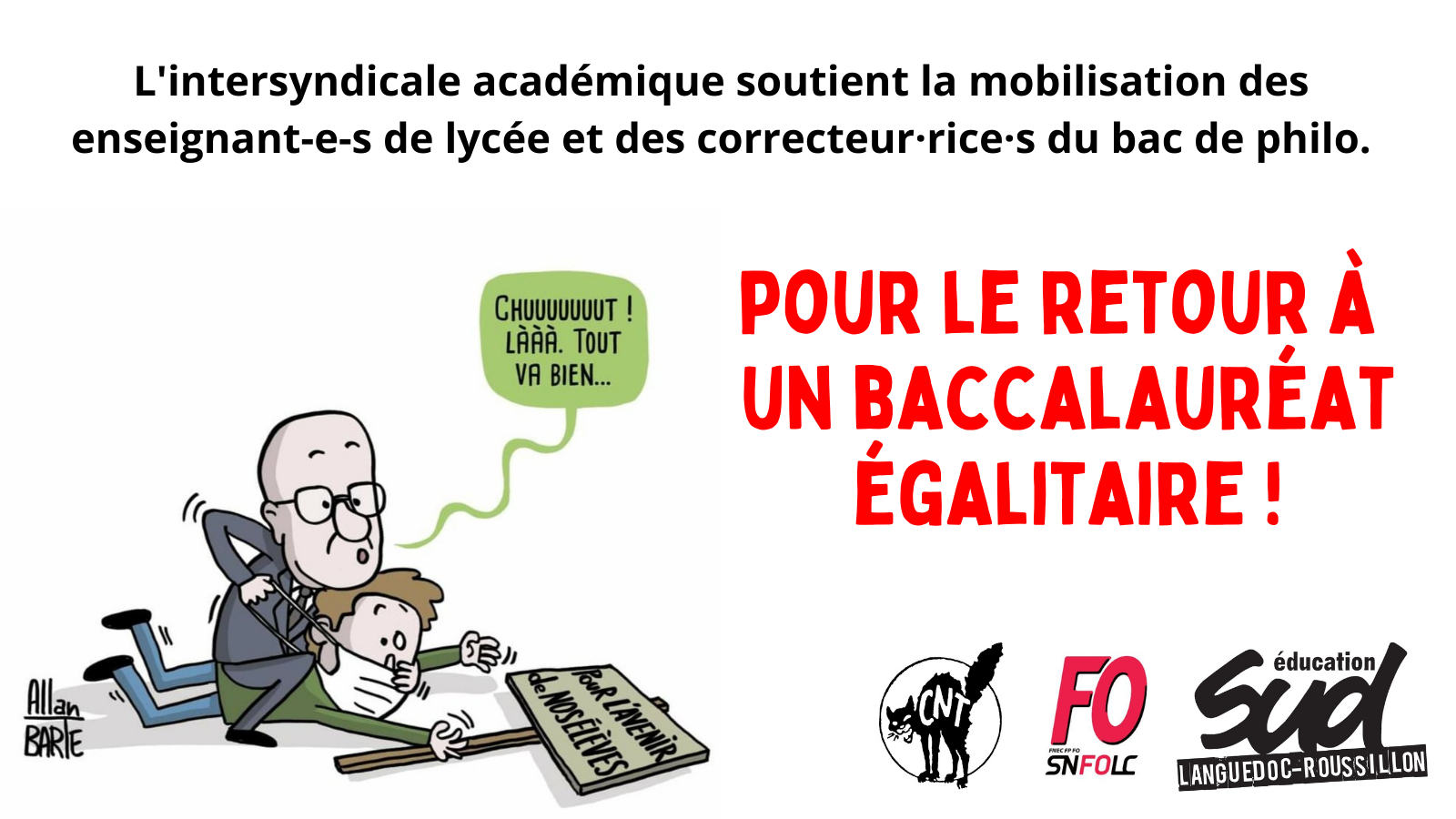 Soutien aux correctrices et correcteurs de philosophie de l’académie de Montpellier mobilisé.e.s