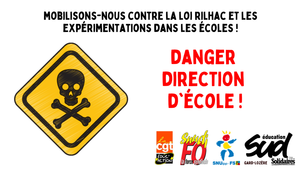 Tract intersyndical gardois : « DANGER direction d’école ! »