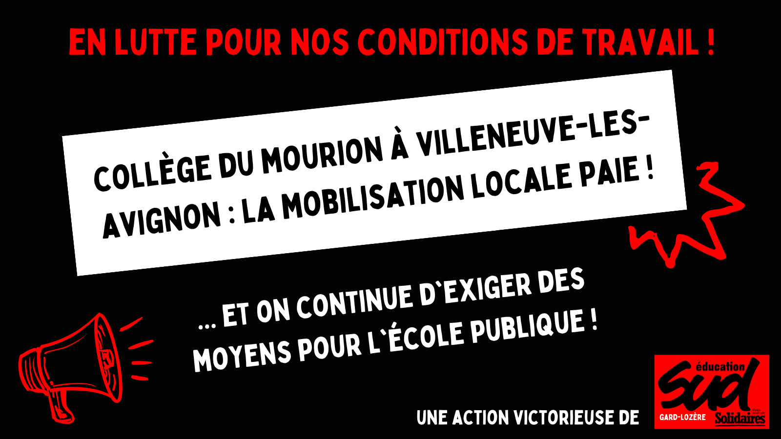 Collège du Mourion : la mobilisation locale paie !