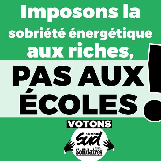 Coupures d’électricité : ce n’est pas à l’école de payer la crise énergétique