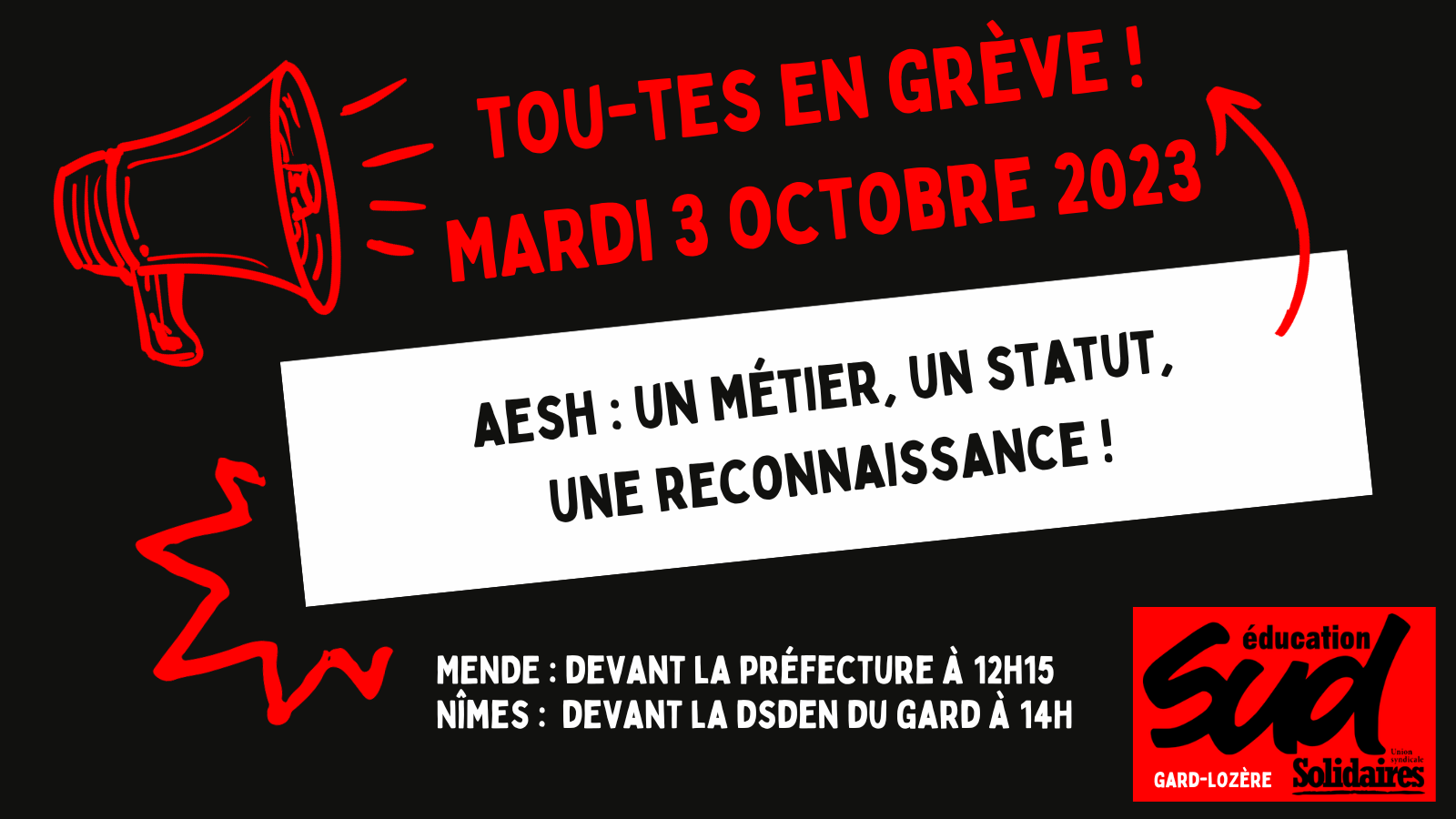 AESH : la lutte continue ! En grève le 3 octobre !