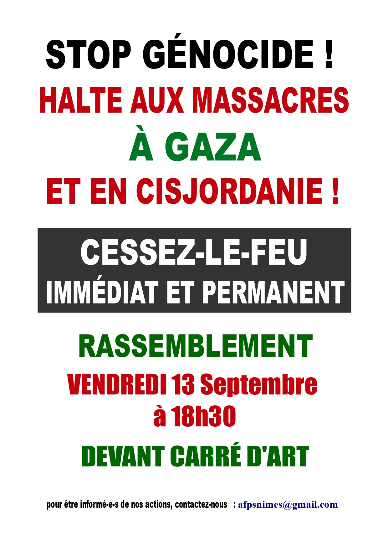 flyer rassemblement vendredi 13 septembre