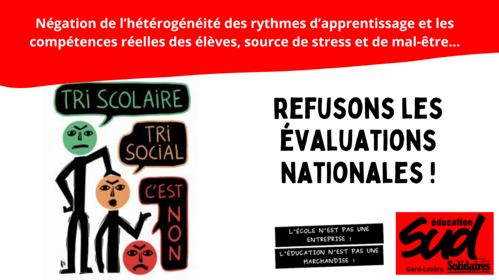 Refusons les évaluations nationales !