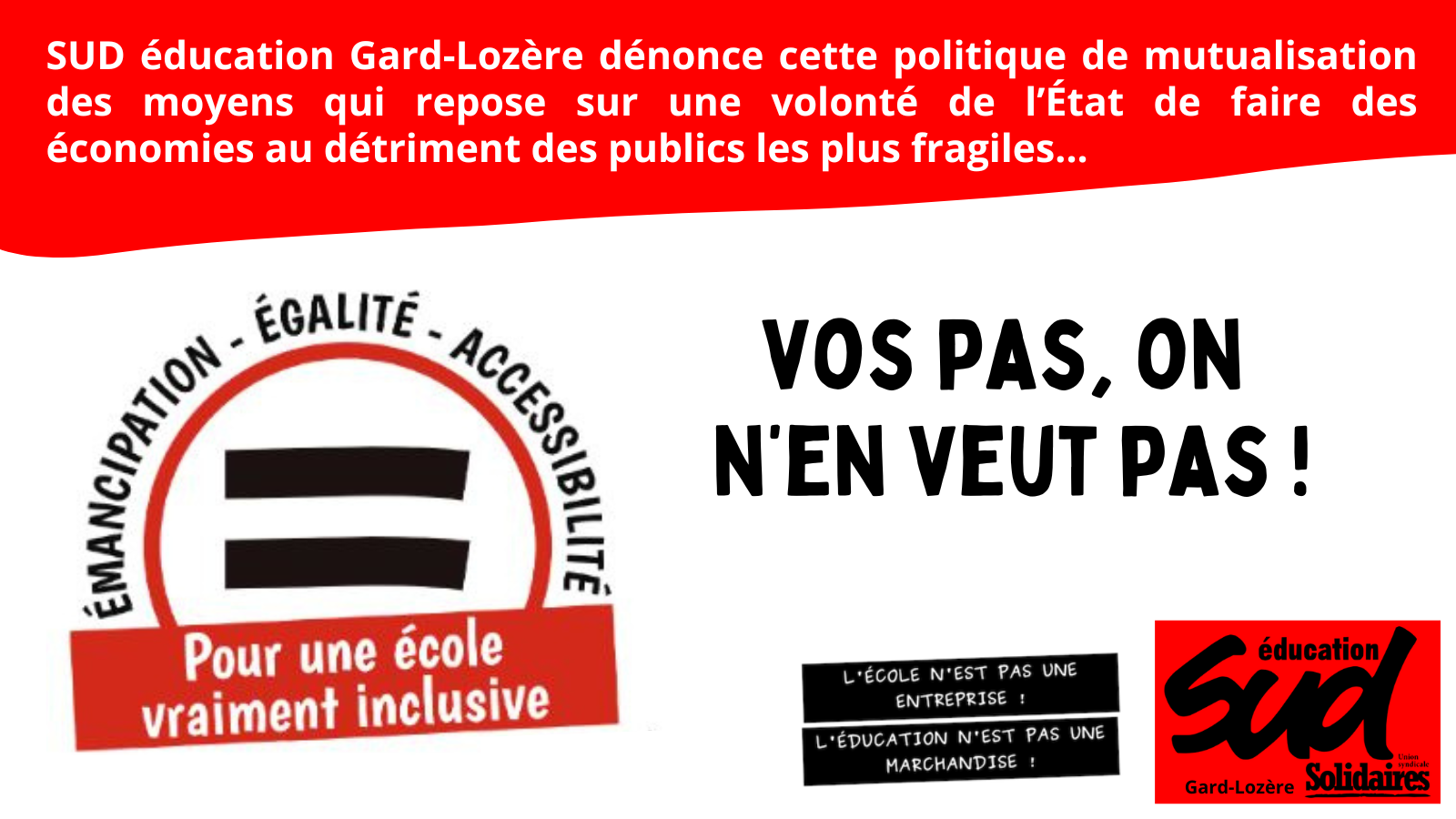 Vos PAS, on n’en veut pas !