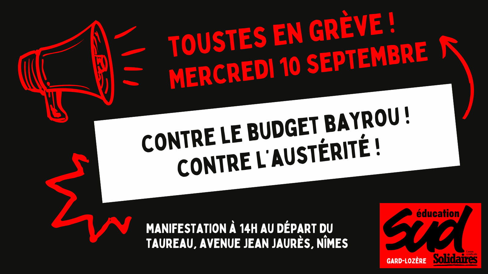 En grève dès le 10 septembre contre l’austérité budgétaire, de l’école à l’université !