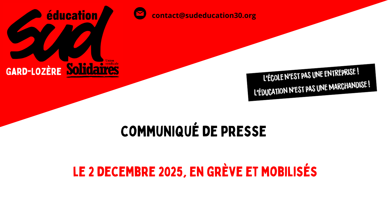 le 2 decembre 2025, En grève et mobilisés