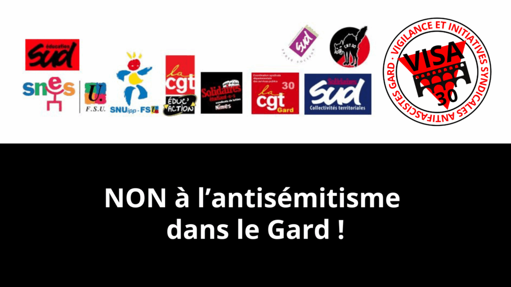 NON à l&rsquo;antisémitisme dans le Gard !