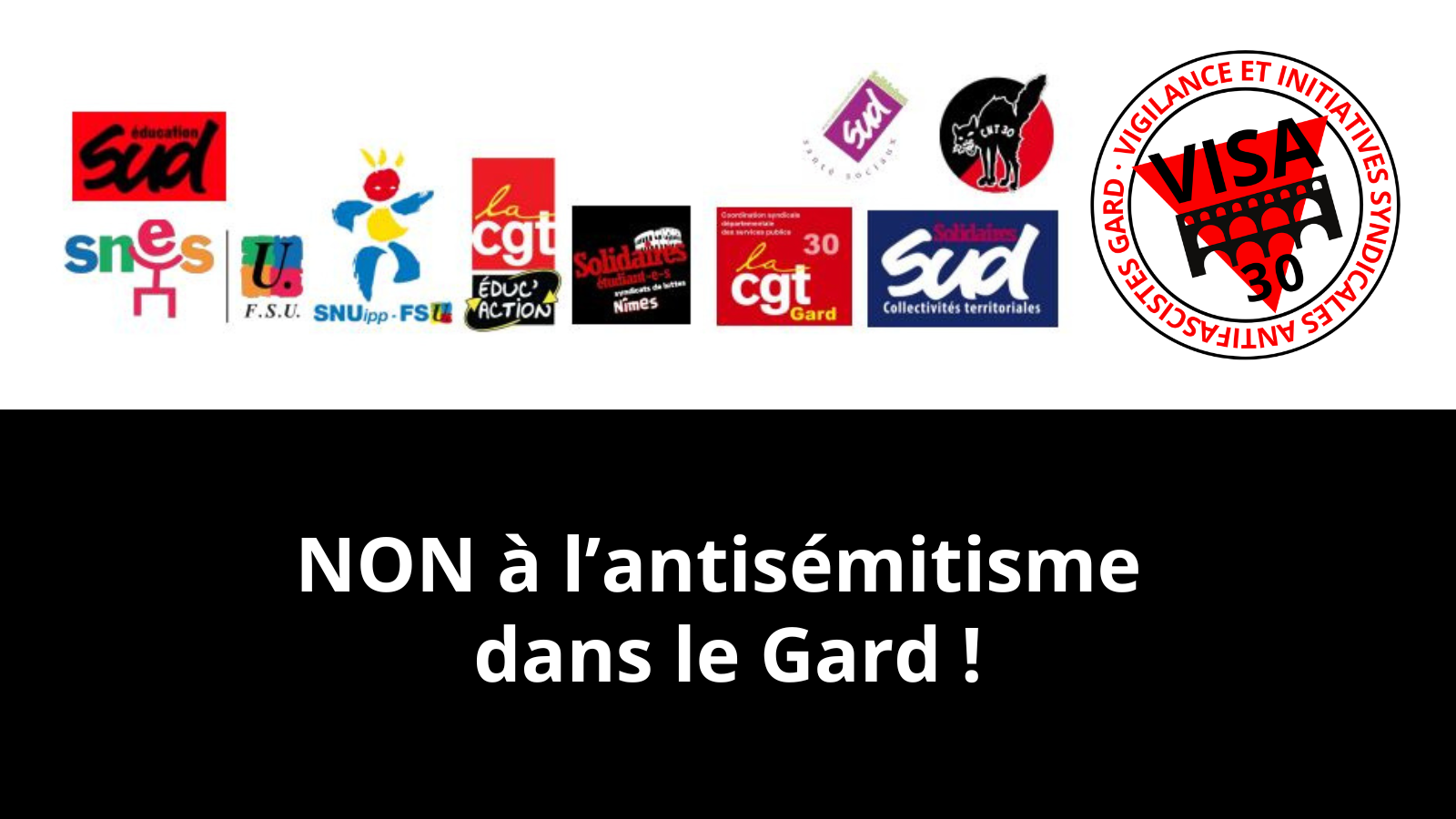 NON à l&rsquo;antisémitisme dans le Gard !